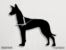 Pharaoh Hound Dog - Wall Clock Silhouette - thumbnail 1