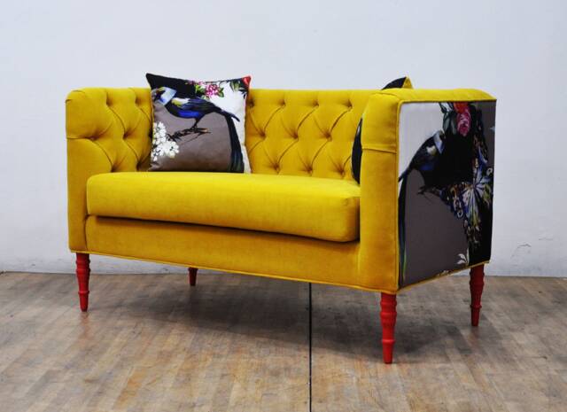 "Loveseat - Yellow Love ""2 Seater Sofa" - image 1