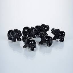 Elephant Obsidian Crystal Figurines, Rooms Decor Figurines, Popular Figurines, Hand Engraving Figurines, Delicate Figurines - thumbnail 2