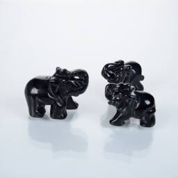 Elephant Obsidian Crystal Figurines, Rooms Decor Figurines, Popular Figurines, Hand Engraving Figurines, Delicate Figurines - thumbnail 3