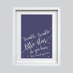 Nursery Print Quote Twinkle Little Star Nursery Decor Gender Neutral Baby Shower Gift Wall Art - thumbnail 2
