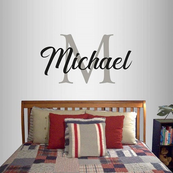 In-Style Decals Wall Vinyl Decal Home Decor Art Sticker Custom Boy Name Initial Baby Kids Nursery Play Room Removable Mural Design 2574 - image 1