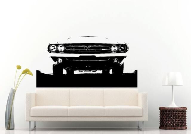 Classic Old School Antique American Muscle Sports Racing Fast Car Automobile Vehicle Wall Decal Vinyl Sticker Mural Room Decor L697 - image 1