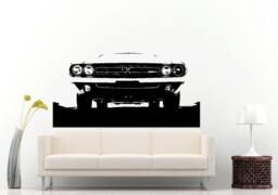 Classic Old School Antique American Muscle Sports Racing Fast Car Automobile Vehicle Wall Decal Vinyl Sticker Mural Room Decor L697 - thumbnail 1