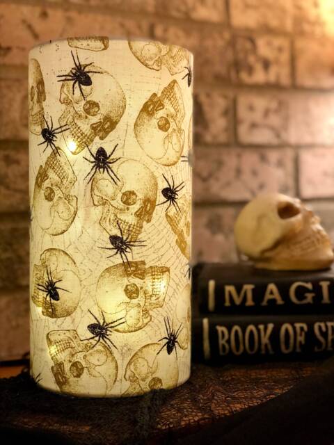 Gothic Halloween Decoration, Decor Luminary Lamp, Creepy Party Centerpiece, Home Decor, Horror - image 1