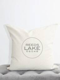 My Lakes Pillow - 18 X 18, Home Decor, Cushion, Throw Pillow, Gift, Present, Custom Home, House, Boating, Lake Nursery Decor - thumbnail 1