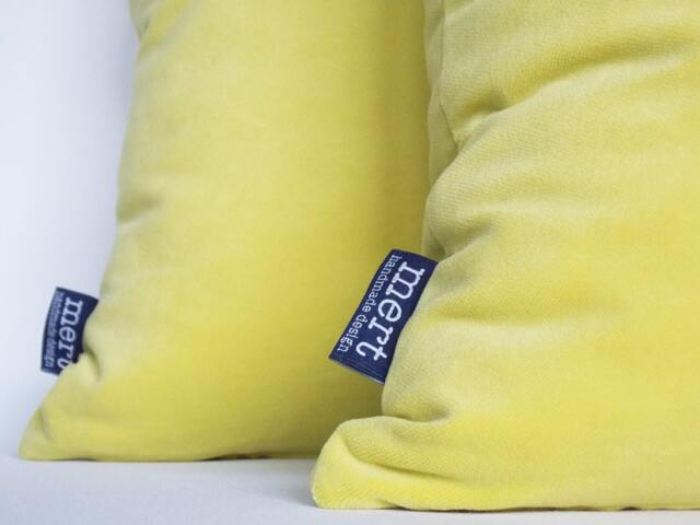 2 Fresh Green Velvet Pillow Covers Decorative Throw Cushion - image 1
