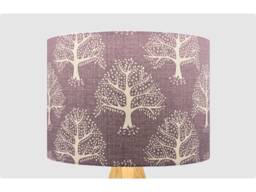Lilac Purple Oak Tree Lampshade Table Floor Lamp/Ceiling Pendant Small Medium Large 15cm 20cm 25cm 30cm 35cm 40cm, Fabric Drum Light Shade - thumbnail 1