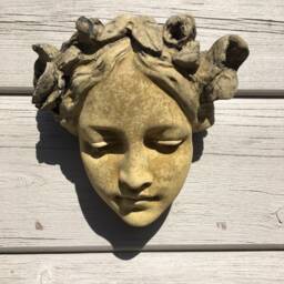 Melody Head Wall Stone Plaque - Art Noveau Inspired - thumbnail 2