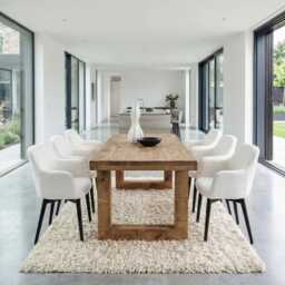 Grantham Wooden Square Dining Table Rustic Dine Thick With Legs Handmade Characteristic Of The Countryside - thumbnail 2
