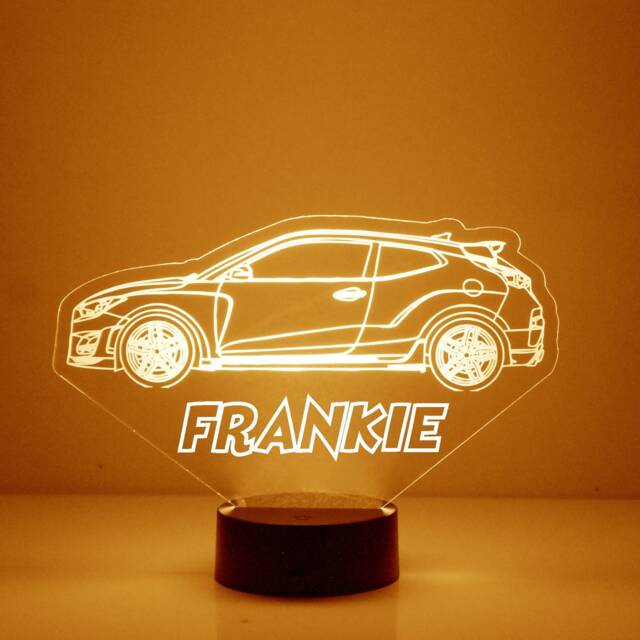 Light Up Sports Car, Custom Engraved Night Light, Personalized Free, 16 Color Options With Remote Control, Car - image 1