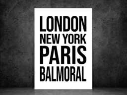 Balmoral Iconic Bold Village Scotland Print Poster - Scotland Gift Bespoke A5 A4 A3 Framed Or Unframed - thumbnail 1