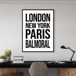 Balmoral Iconic Bold Village Scotland Print Poster - Scotland Gift Bespoke A5 A4 A3 Framed Or Unframed - thumbnail 2