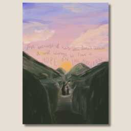 Hope On The Horizon/Psalm 23 Bible Verse Wall Art Christian - thumbnail 2