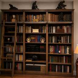 "Solid Pine 7Ft X Bookcase, Adjustable Display ""Heavy Duty" - thumbnail 2