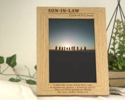 Son-In-Law Gift - Definition Of A Son in Law Engraved Personalised Photo Frame - thumbnail 1