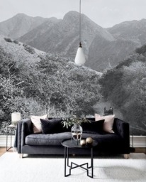 Gray Hills Removable Wallpaper, Repositionable, Peel & Stick, Self Adhesive, Wall Covering, Decor, Mural, Mural #94 - thumbnail 1