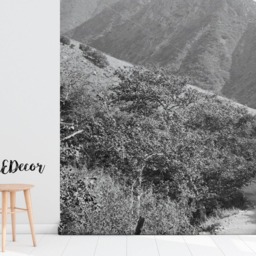 Gray Hills Removable Wallpaper, Repositionable, Peel & Stick, Self Adhesive, Wall Covering, Decor, Mural, Mural #94 - thumbnail 2
