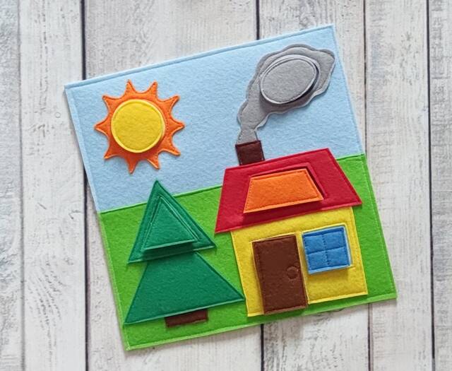 Felt Quiet Book Page Waldorf Toddler Activity Toy - image 1