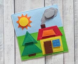 Felt Quiet Book Page Waldorf Toddler Activity Toy - thumbnail 1