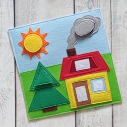 Felt Quiet Book Page Waldorf Toddler Activity Toy - thumbnail 2