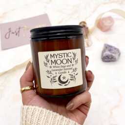 Mystic Moon Witchy Candle Gift Set, Sage & Lavender Scented Candle, Ideal Housewarming - thumbnail 2