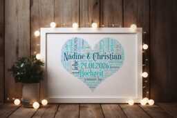 Personalized Godparents Word Art Print, Custom Godparent Gift, Christening Godmother Godfather Keepsake - thumbnail 1