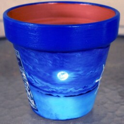 Blue Sailor Moon Decorative Decoupage Flower Pot & Saucer - thumbnail 4