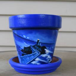 Blue Sailor Moon Decorative Decoupage Flower Pot & Saucer - thumbnail 2