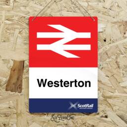 Personalised Scotrail Metal Sign Portrait - Worn Or Clean Look Available Any Name & Date Custom Print Scottish Rail - thumbnail 2