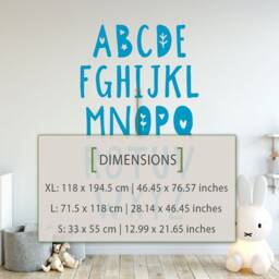 Nursery Alphabet Wall Decal Playful Abc Decor - thumbnail 2