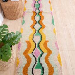 Moroccan Runner Rug 2x10 Ft, Vintage Berber Runner, Handwoven Wool Rug, Tribal Bohemian Hallway 74x317 cm - thumbnail 2