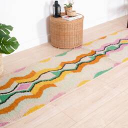 Moroccan Runner Rug 2x10 Ft, Vintage Berber Runner, Handwoven Wool Rug, Tribal Bohemian Hallway 74x317 cm - thumbnail 3
