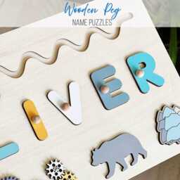 Personalised Wooden Name Puzzle - Pastel Unicorn & Rainbow Toy - thumbnail 4