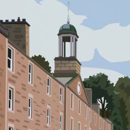 New Lanark Travel Poster - Iconic British Red Telephone Box - thumbnail 3