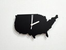United States Of America Silhouette - Wall Clock - thumbnail 1