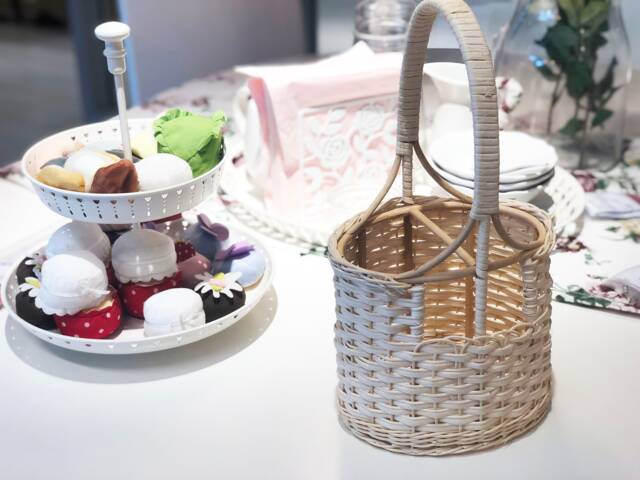 Wine Rack Basket For Gift Made Of Rattan & Bamboo Kitchen Storage For 2 Bottle - image 1
