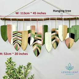 Large Boho Macrame Feather Wall Hanging Colorful Nursery Decor - thumbnail 3