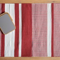 Copper Coral Hues Bathmat Kilim Rug Bath Mat Stripes 48x36 2x3 Bathmats Rugs Cotton Flatwoven Bathroom Decor Doormat Kitchen Set - thumbnail 2