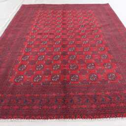 7x10 Vintage Rug, Afghan Bokhara Handmade Wool Oriental Large Area Turkmen Tribal Bedroom, Living Room Rug - thumbnail 3