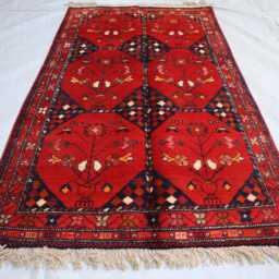 2'9x4'7 Ft Bokhara Afghan Red Rug, Turkmen Oriental Geometric Khal Mohammedi Bukhara Handmade Livingroom, D??cor Office Rug - thumbnail 2