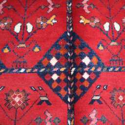 2'9x4'7 Ft Bokhara Afghan Red Rug, Turkmen Oriental Geometric Khal Mohammedi Bukhara Handmade Livingroom, D??cor Office Rug - thumbnail 3