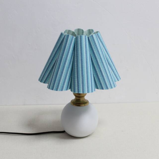 Handmade Scallop Lake Blue Striped Lamp Ceramic Base-89# - image 1