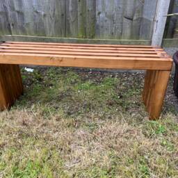 Rustic Designed Wood Bench/Garden Bed Ends Reception Room Hallway - thumbnail 4