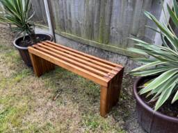 Rustic Designed Wood Bench/Garden Bed Ends Reception Room Hallway