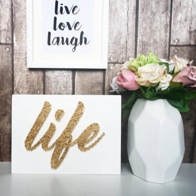 Life String Art Unique Handmade Housewarming Gift Idea Home Decor Wall Hanging Wooden Sign Decoration By Deeisfordaisy - image 1