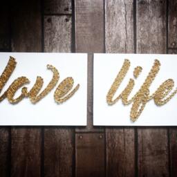 Life String Art Unique Handmade Housewarming Gift Idea Home Decor Wall Hanging Wooden Sign Decoration By Deeisfordaisy - thumbnail 3