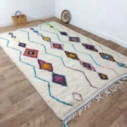 Custom Size Area Rug, Authentic Moroccan Beni Ourain Wool Carpet, Handmade - thumbnail 2