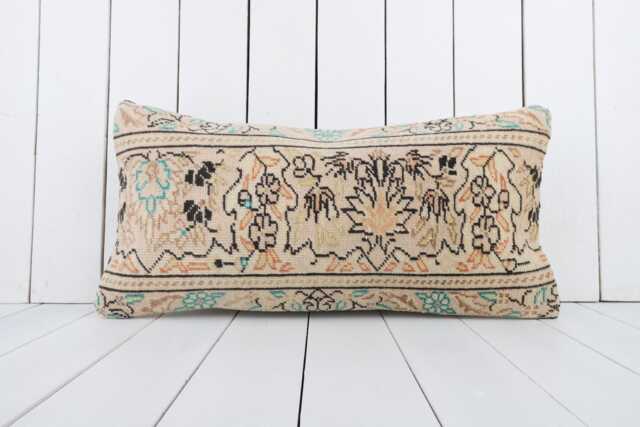 Kilim Lumbar Pillow Cover - 12x24 Inch Vintage Turkish Home Decor - image 1