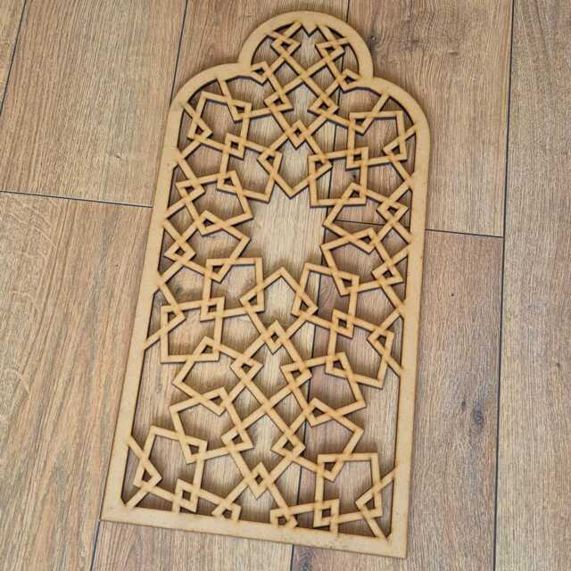 Laser-Cut Moroccan Trefoil Arch Panel Mdf Wall Art Sculpture 003 - image 1